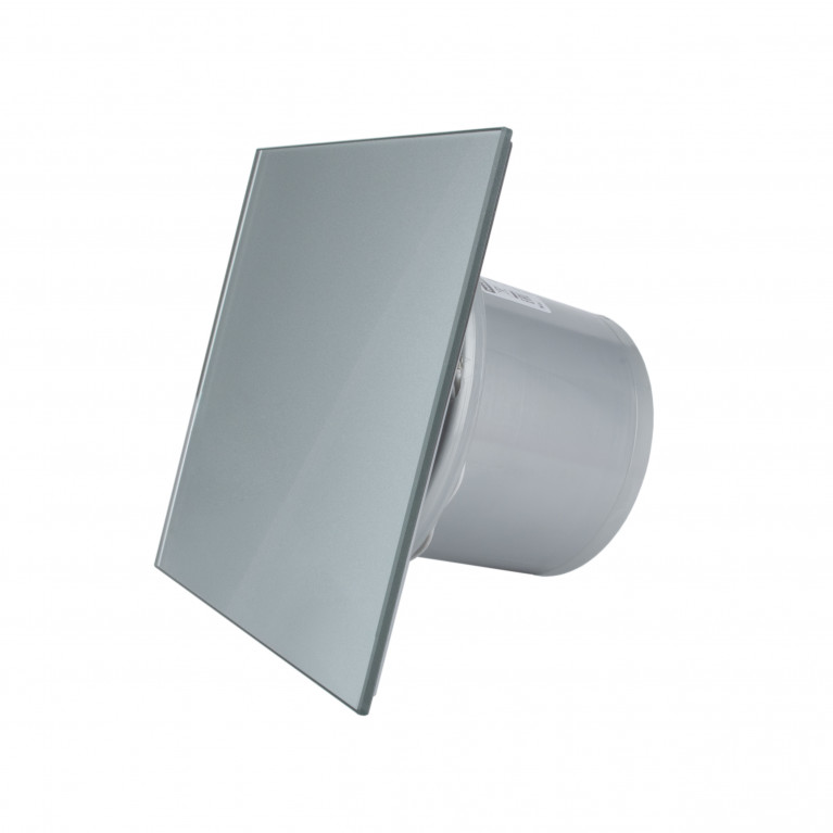 Дизайнерський витяжний вентилятор для ванної MMP 100, 105 м3/год, скло, світло-сірий